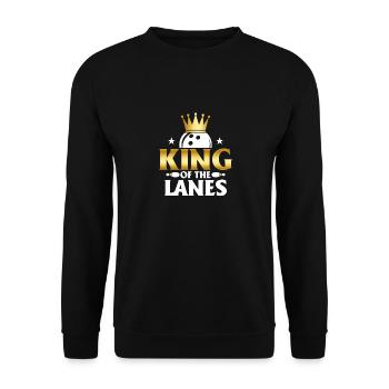 King Of The Lanes Bowling StrikeTeam Player - Unisex Pullover - Schwarz - Vorne - Alina (178cm) & Michal (187cm)
