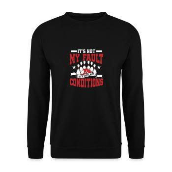 Ce n’est pas ma faute c’est l’équipe des conditions de voie Bo - Sweat-shirt Unisexe - noir - Devant - Alina (178cm) & Michal (187cm)