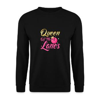 Queen Of The Lanes Team Player StrikeBowling - Unisex Sweatshirt - black - Front - Alina (178cm) & Michal (187cm)