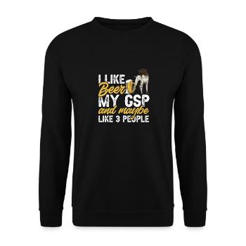 Chien GSP allemand à poil court - Sweat-shirt Unisexe - noir - Devant - Alina (178cm) & Michal (187cm)
