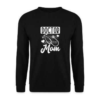 Doctor Mama Mother Medical Mother's Day - Unisex Sweatshirt - black - Front - Alina (178cm) & Michal (187cm)
