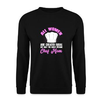 Chef Maman Toutes les femmes sont créées Mère égale Cuisinier M - Sweat-shirt Unisexe - noir - Devant - Alina (178cm) & Michal (187cm)