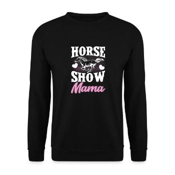 Equestrian Sports Mama Equestrian Tournament Mama Mother's Day - Unisex Sweatshirt - black - Front - Alina (178cm) & Michal (187cm)
