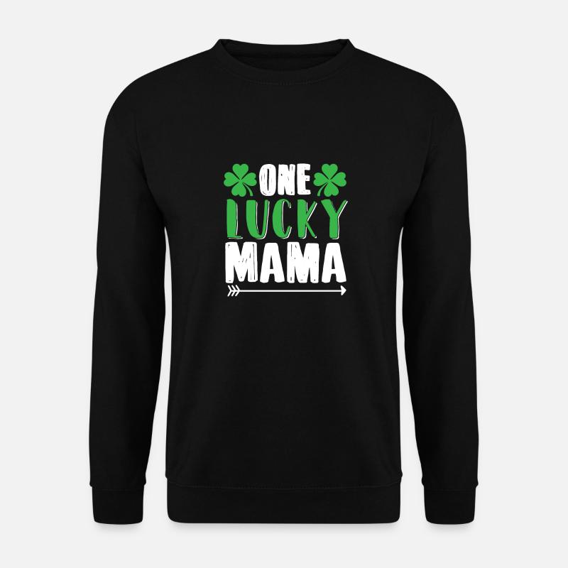 Eine glückliche Mama Muttertag St. Patrick's Day I - Unisex Pullover - Schwarz