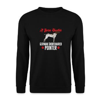 Chien GSP allemand à poil court - Sweat-shirt Unisexe - noir - Devant - Alina (178cm) & Michal (187cm)