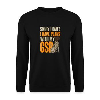 Chien GSP allemand à poil court - Sweat-shirt Unisexe - noir - Devant - Alina (178cm) & Michal (187cm)