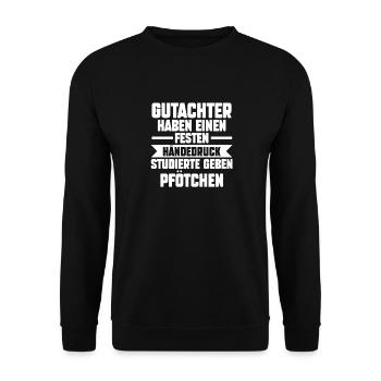 Gutachter - Unisex Pullover - Schwarz - Vorne - Alina (178cm) & Michal (187cm)