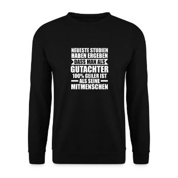 Gutachter - Unisex Pullover - Schwarz - Vorne - Alina (178cm) & Michal (187cm)