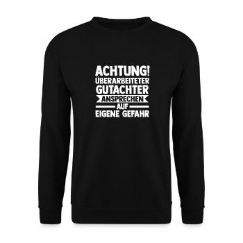 Gutachter - Unisex Pullover - Schwarz - Vorne - Alina (178cm) & Michal (187cm)