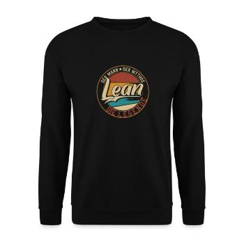 Lean Der Mann der Mythos die Legende Geschenk - Unisex Pullover - Schwarz - Vorne - Alina (178cm) & Michal (187cm)