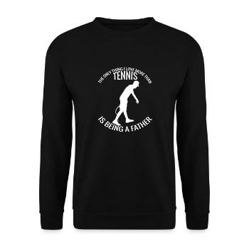 Joueur de tennis Raquette de tennis Club de tennis - Sweat-shirt Unisexe - noir - Devant - Alina (178cm) & Michal (187cm)