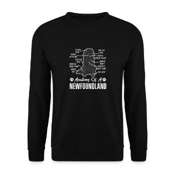 Terre-Neuve Chien de Terre-Neuve - Sweat-shirt Unisexe - noir - Devant - Alina (178cm) & Michal (187cm)