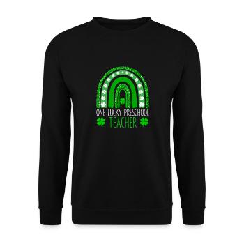 Une joyeuse enseignante préscolaire Saint-Patrick - Sweat-shirt Unisexe - noir - Devant - Alina (178cm) & Michal (187cm)