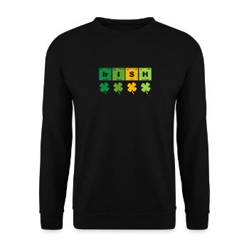 Lustige St. Patricks Day Wissenschaft Lehrer Irish - Unisex Pullover - Schwarz - Vorne - Alina (178cm) & Michal (187cm)