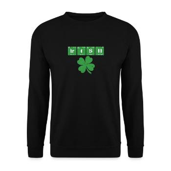 Lustige St. Patricks Day Wissenschaft Lehrer Irish - Unisex Pullover - Schwarz - Vorne - Alina (178cm) & Michal (187cm)