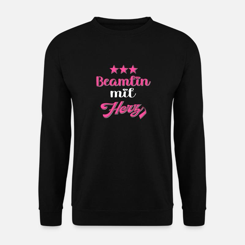 Beamtin mit Herz Verbeamtung Beamter Beamtin - Unisex Pullover - Schwarz