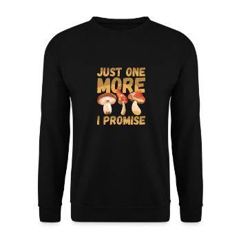 Pilzjagd Pilzjäger Pilzsammler Morchel Mykologe - Unisex Pullover - Schwarz - Vorne - Alina (178cm) & Michal (187cm)