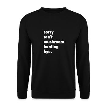 Chasse aux champignons Chasseur de champignons Cueilleur de champignons Morel Mycologue - Sweat-shirt Unisexe - noir - Devant - Alina (178cm) & Michal (187cm)