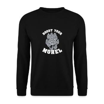 Chasse aux champignons Chasseur de champignons Cueilleur de champignons Morel Mycologue - Sweat-shirt Unisexe - noir - Devant - Alina (178cm) & Michal (187cm)