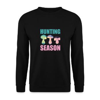 Chasse aux champignons Chasseur de champignons Cueilleur de champignons Morel Mycologue - Sweat-shirt Unisexe - noir - Devant - Alina (178cm) & Michal (187cm)