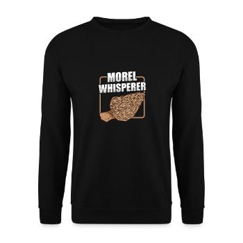 Chasse aux champignons Chasseur de champignons Cueilleur de champignons Morel Mycologue - Sweat-shirt Unisexe - noir - Devant - Alina (178cm) & Michal (187cm)