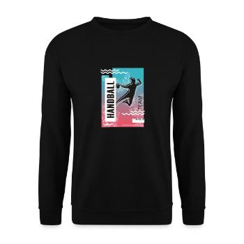 Handball Team Spielerin - Unisex Pullover - Schwarz - Vorne - Alina (178cm) & Michal (187cm)
