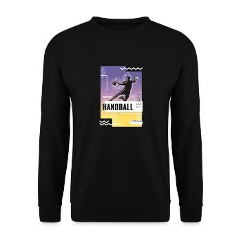 Handball Team Spieler - Unisex Pullover - Schwarz - Vorne - Alina (178cm) & Michal (187cm)
