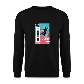 Handball Team Spieler - Unisex Pullover - Schwarz - Vorne - Alina (178cm) & Michal (187cm)