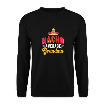 Cinco de Mayo Nacho Durchschnittliche Oma Mexikani - Unisex Pullover - Schwarz - Vorne - Alina (178cm) & Michal (187cm)