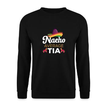 Cinco de Mayo Nacho Average Tia Mexican Aunt - Unisex Sweatshirt - black - Front - Alina (178cm) & Michal (187cm)