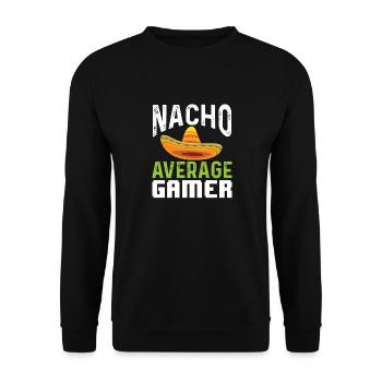 Cinco de Mayo Nacho Average Gamer Gaming Mexicanis - Sweat-shirt Unisexe - noir - Devant - Alina (178cm) & Michal (187cm)