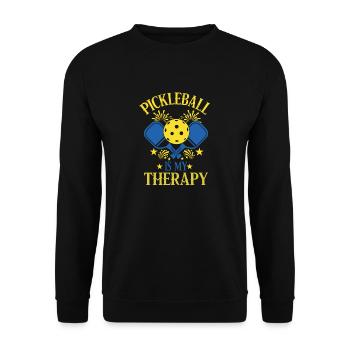 Le pickleball est ma thérapie - Sweat-shirt Unisexe - noir - Devant - Alina (178cm) & Michal (187cm)