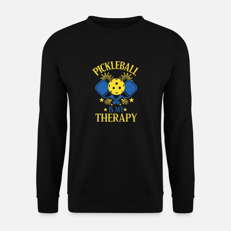 Pickleball is my therapy - Unisex Sweatshirt - black