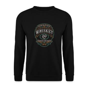 89 Jahre bin guter Whisky Whiskey 89. Geburtstag - Unisex Pullover - Schwarz - Vorne - Alina (178cm) & Michal (187cm)