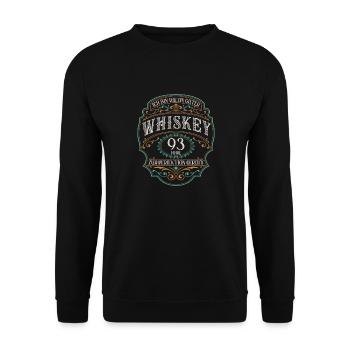 93 Jahre bin guter Whisky Whiskey 93. Geburtstag - Unisex Pullover - Schwarz - Vorne - Alina (178cm) & Michal (187cm)