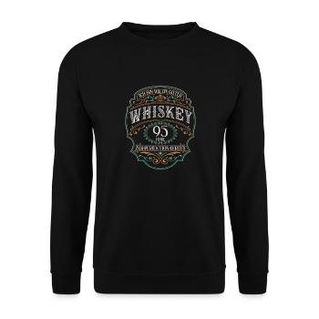 95 Jahre bin guter Whisky Whiskey 95. Geburtstag - Unisex Pullover - Schwarz - Vorne - Alina (178cm) & Michal (187cm)