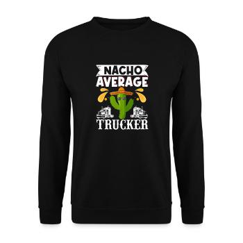 Cinco de Mayo Nacho Camionneur moyen Las - Sweat-shirt Unisexe - noir - Devant - Alina (178cm) & Michal (187cm)