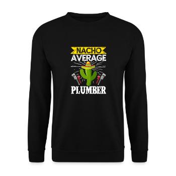 Cinco de Mayo Nacho Durchschnittlicher Klempner Kl - Unisex Pullover - Schwarz - Vorne - Alina (178cm) & Michal (187cm)