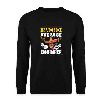 Cinco de Mayo Nacho Average Engineer Mexican - Unisex Sweatshirt - black - Front - Alina (178cm) & Michal (187cm)