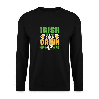 Irlandais Je pourrais boire Annonce de grossesse - Sweat-shirt Unisexe - noir - Devant - Alina (178cm) & Michal (187cm)