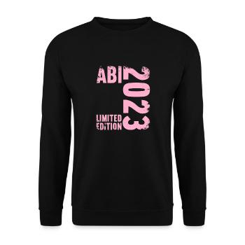 Abitur Gymnasium Women and Men Abi 2023 - Unisex Sweatshirt - black - Front - Alina (178cm) & Michal (187cm)