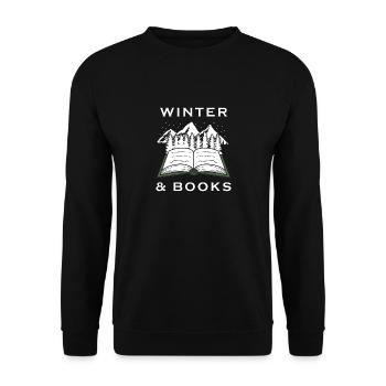 Livres de lecture d'hiver Littérature Nature - Sweat-shirt Unisexe - noir - Devant - Alina (178cm) & Michal (187cm)