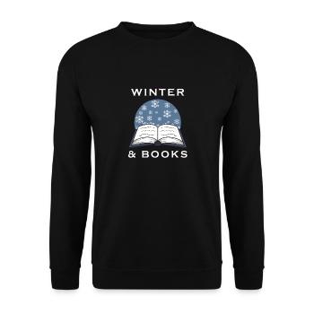 Journées d'hiver : livres, lecture, littérature, - Sweat-shirt Unisexe - noir - Devant - Alina (178cm) & Michal (187cm)