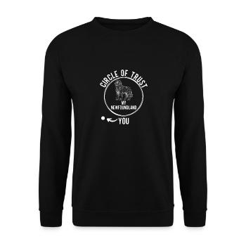 Terre-Neuve Chien de Terre-Neuve - Sweat-shirt Unisexe - noir - Devant - Alina (178cm) & Michal (187cm)