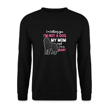 Terre-Neuve Chien de Terre-Neuve - Sweat-shirt Unisexe - noir - Devant - Alina (178cm) & Michal (187cm)