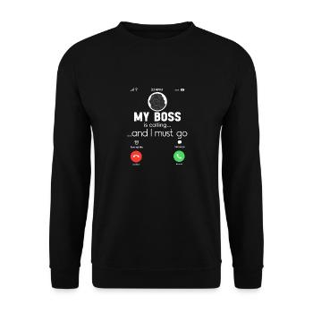 Terre-Neuve Chien de Terre-Neuve - Sweat-shirt Unisexe - noir - Devant - Alina (178cm) & Michal (187cm)