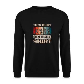 This is my Cricket - Unisex Pullover - Schwarz - Vorne - Alina (178cm) & Michal (187cm)