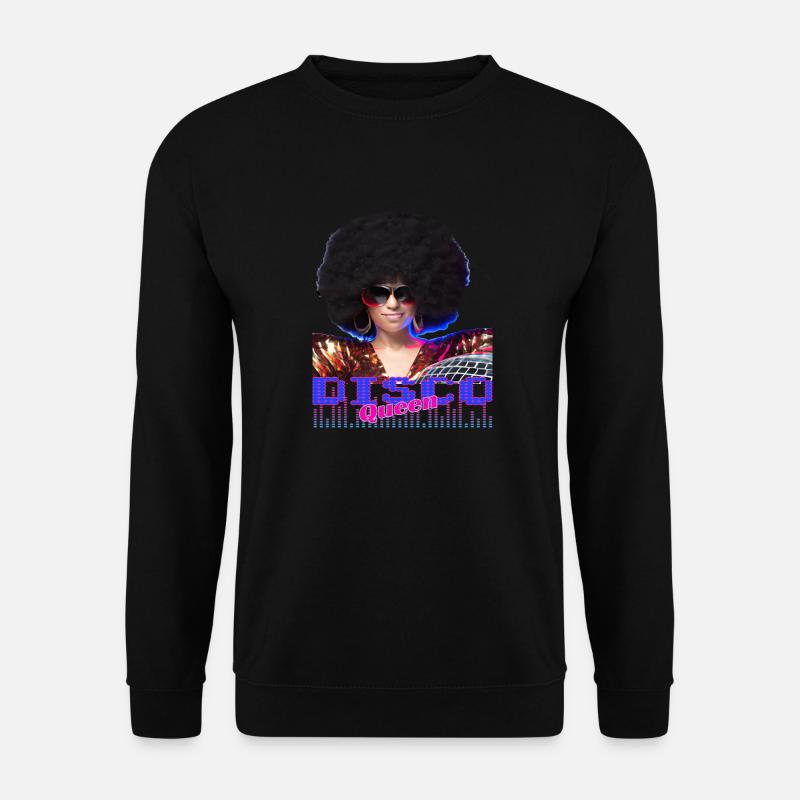 Disco Queen Discoqueen Clubbing 90er 70er Party - Unisex Pullover - Schwarz