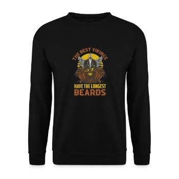 The Best Vikings Have The Longest Beards Norse Odi - Unisex Pullover - Schwarz - Vorne - Alina (178cm) & Michal (187cm)
