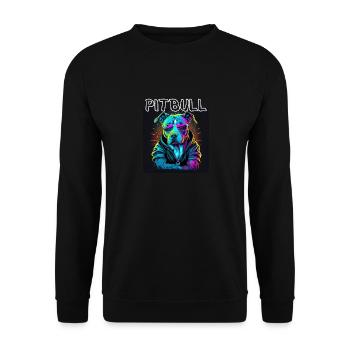 Style graffiti - Cool Pitbull 1 - Sweat-shirt Unisexe - noir - Devant - Alina (178cm) & Michal (187cm)